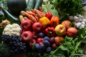 assortiment de fruits et légumes du marché